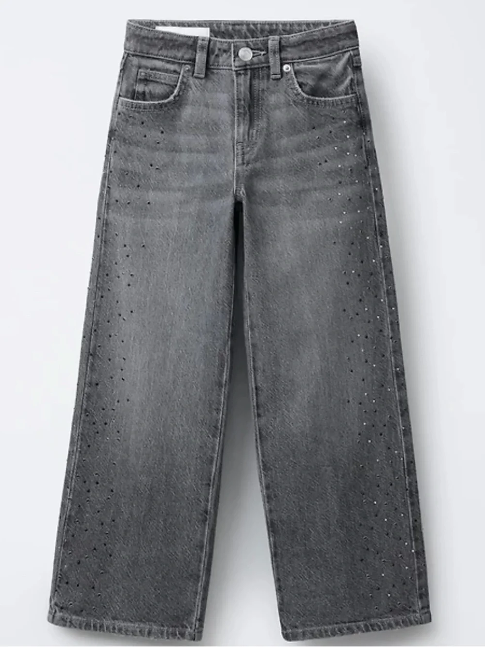 Zara Kids Rhinestone Wide Leg Jeans - Size 9-10 Years